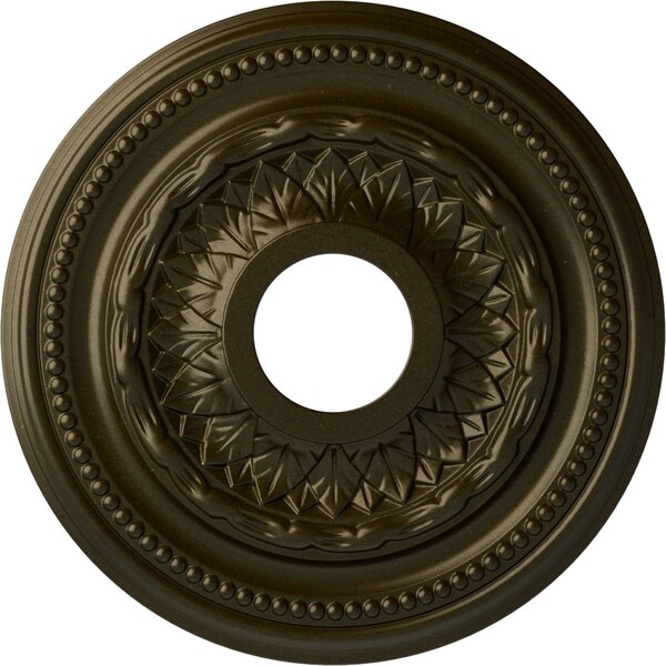 Ekena Millwork Galway Ceiling Medallion (Fits Canopies up to 3 1/4"), 15 3/4"OD x 3 1/4"ID x 1"P, Green Gold CM15GAGGS - main